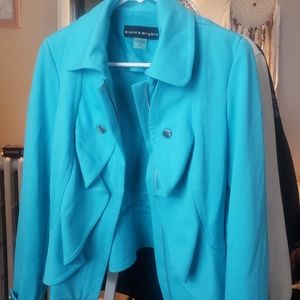 Baby blue zip jacket